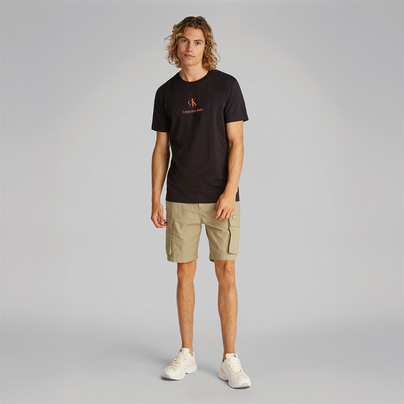 Calvin Klein Jeans Heren Shadow Logo T-Shirt CK Black