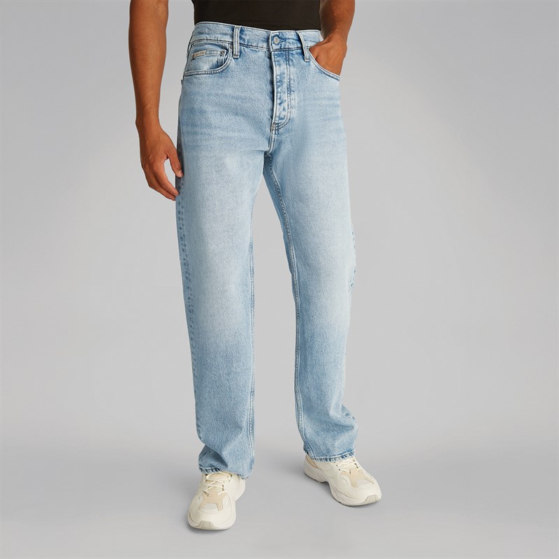 Calvin Klein Jeans Heren Standaard Rechte Jeans Denim Licht