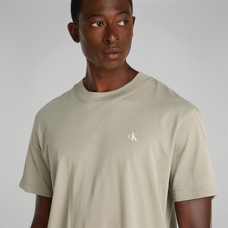 Calvin Klein Jeans Heren Geschilderd T-shirt Laurel Oak