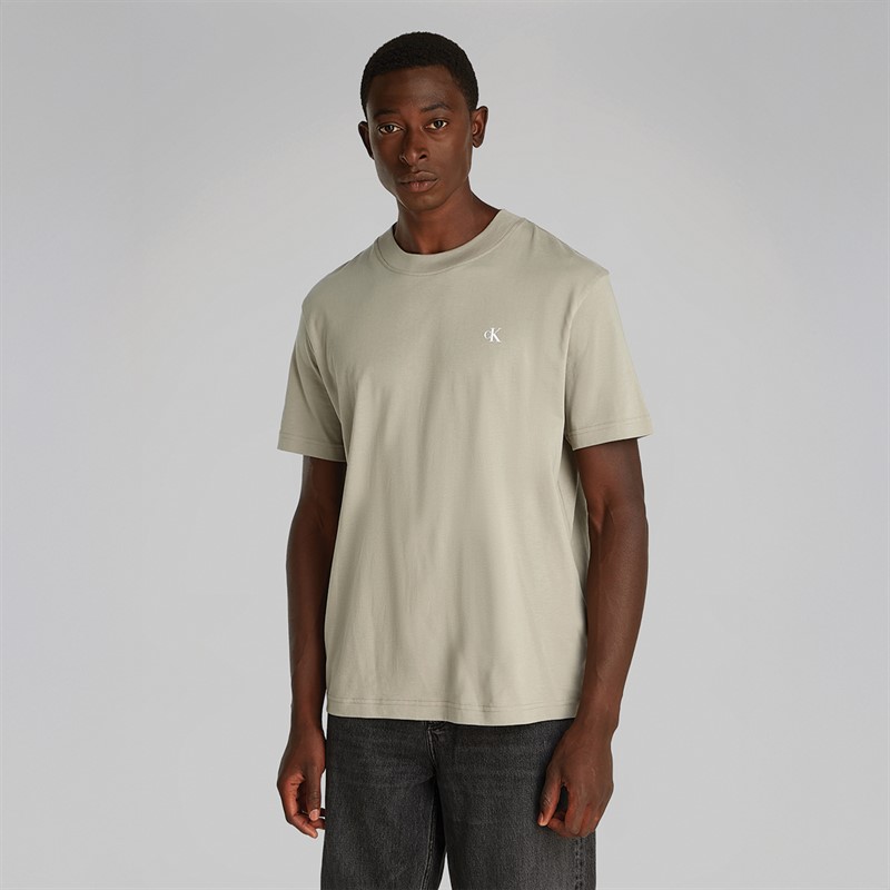 Calvin Klein Jeans Heren Geschilderd T-shirt Laurel Oak