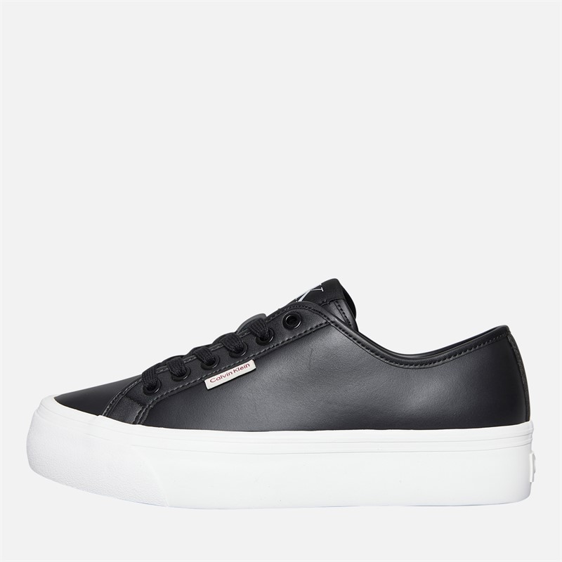 Calvin Klein Jeans Womens Platform Vulc Trainers Ck Black
