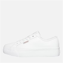 Calvin Klein Jeans Womens Platform Vulc Trainers Bright White