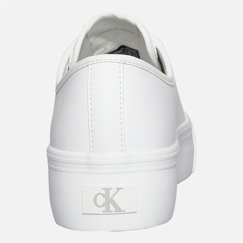 Calvin Klein Jeans Womens Platform Vulc Trainers Bright White