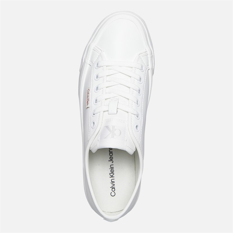 Calvin Klein Jeans Womens Platform Vulc Trainers Bright White