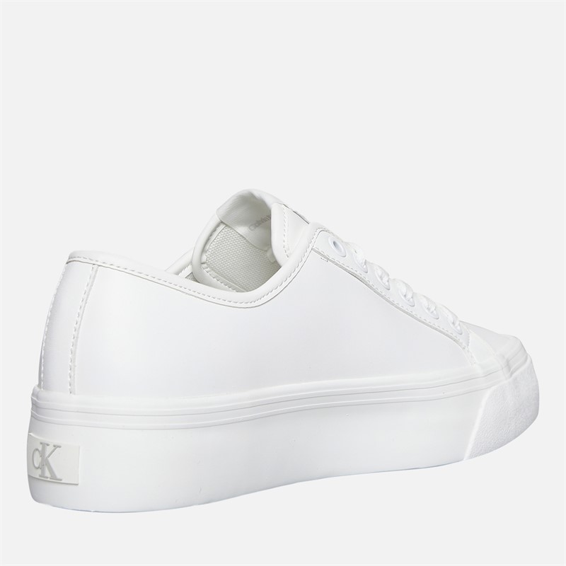 Calvin Klein Jeans Womens Platform Vulc Trainers Bright White