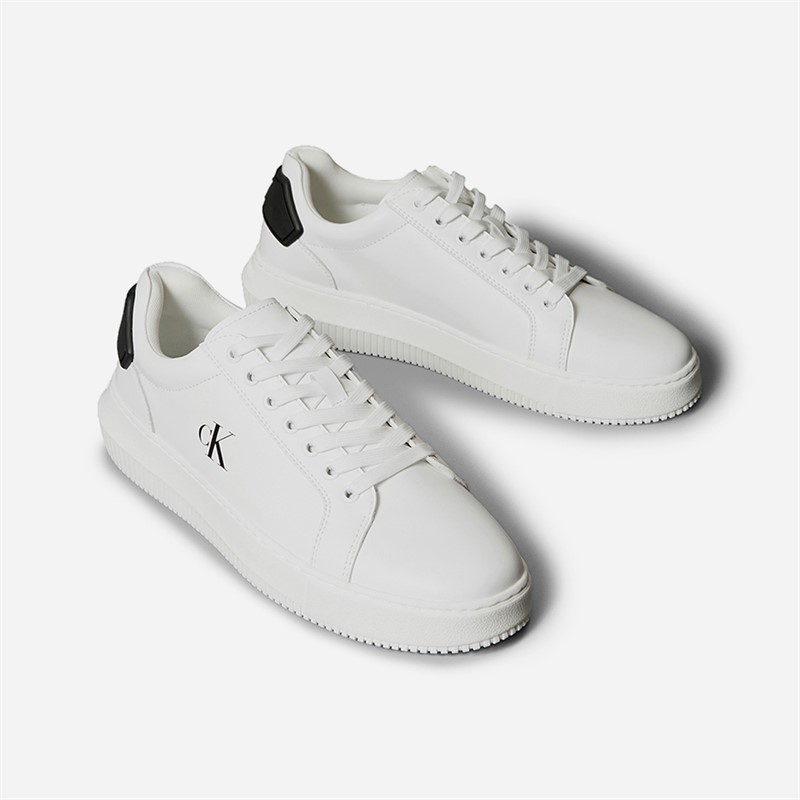 Calvin Klein Jeans Mens Chunky Cupsole Trainers Bright White/Black