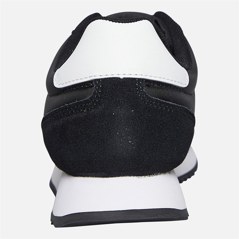 Calvin Klein Jeans Womens Lace Up Runner Trainers Black/Bright White