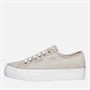 Calvin Klein Jeans Womens Flatform Vulc Trainers Natural Jacquard