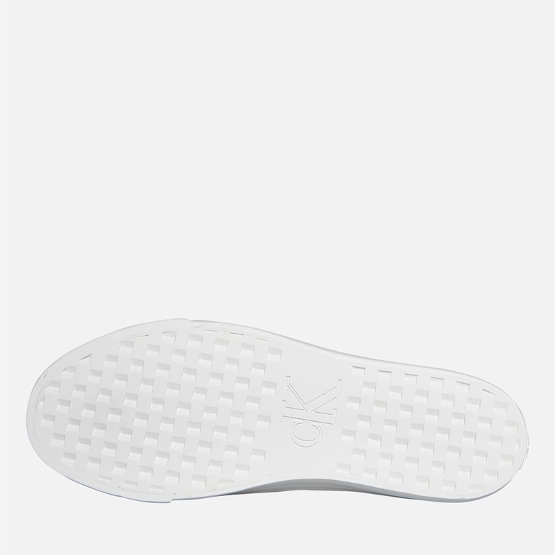 Calvin Klein Jeans Womens Flatform Vulc Trainers Natural Jacquard
