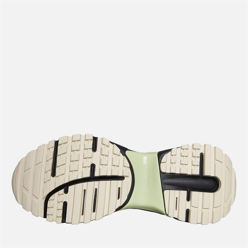 Calvin Klein Jeans Womens Hike Runner Trainers Black/Pistachio/White Jade