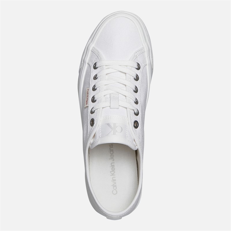 Calvin Klein Jeans Womens Flatform Vulc Trainers Bright White