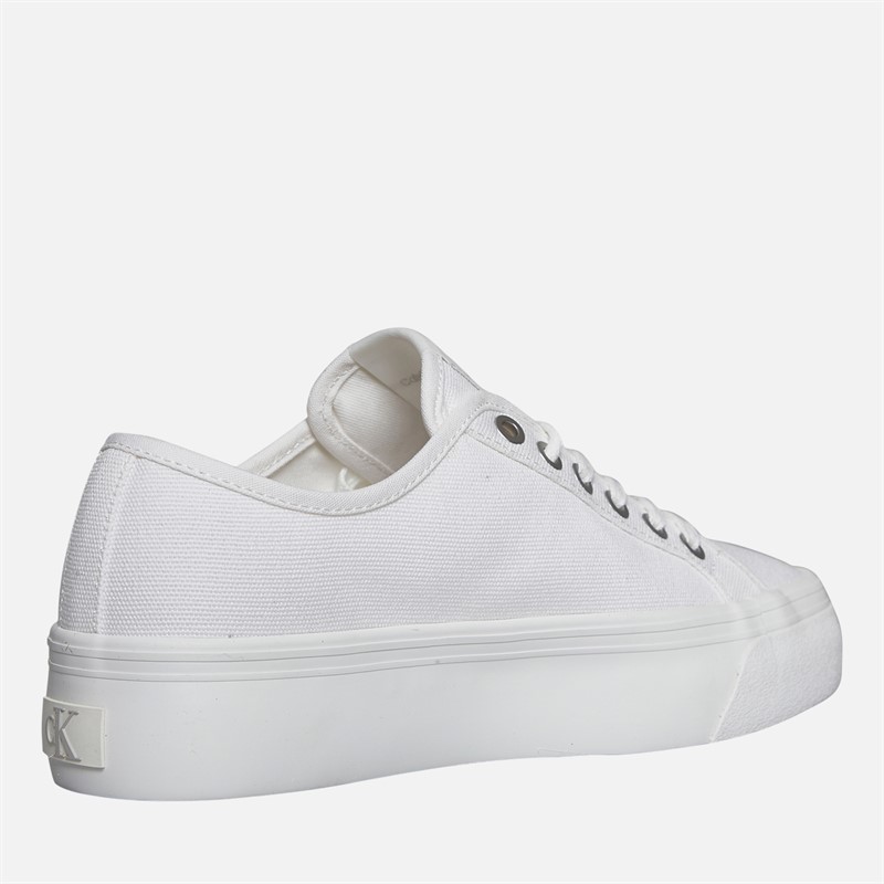 Calvin Klein Jeans Womens Flatform Vulc Trainers Bright White