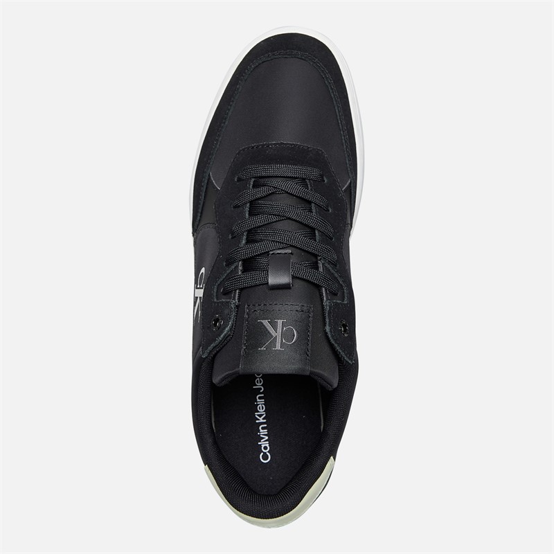 Calvin Klein Jeans Mens Classic Cupsole Trainers Ck Black/White Jade/Wild Lime Ck Black/White Jade/ Wild Lime