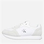 Calvin Klein Jeans Womens Lace Up Runner Trainers Bright White/Black