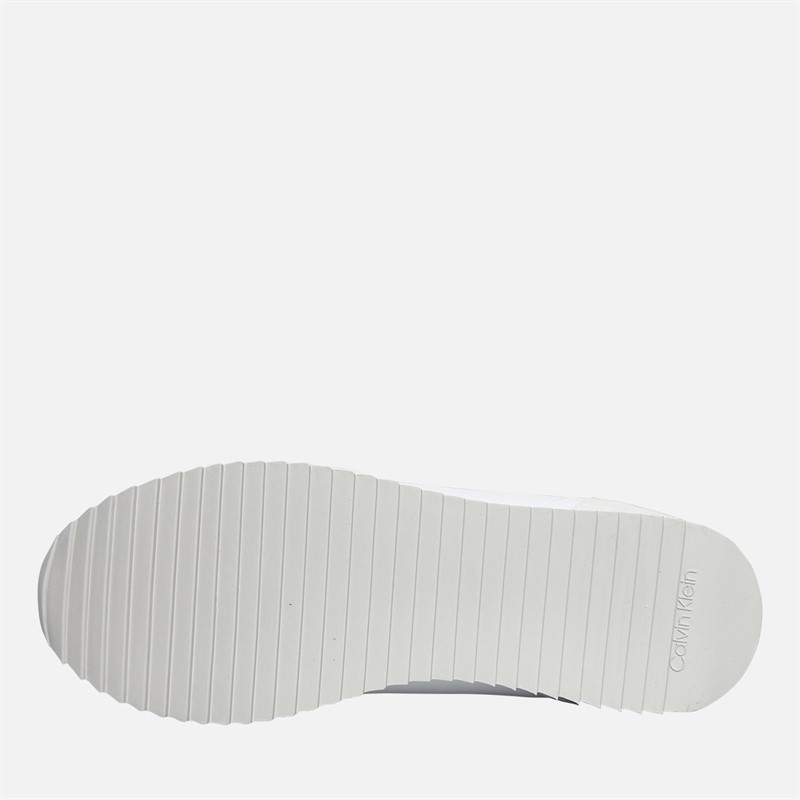 Calvin Klein Jeans Womens Lace Up Runner Trainers Bright White/Black