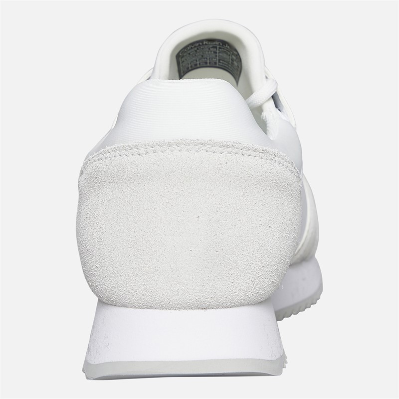 Calvin Klein Jeans Womens Lace Up Runner Trainers Bright White/Black