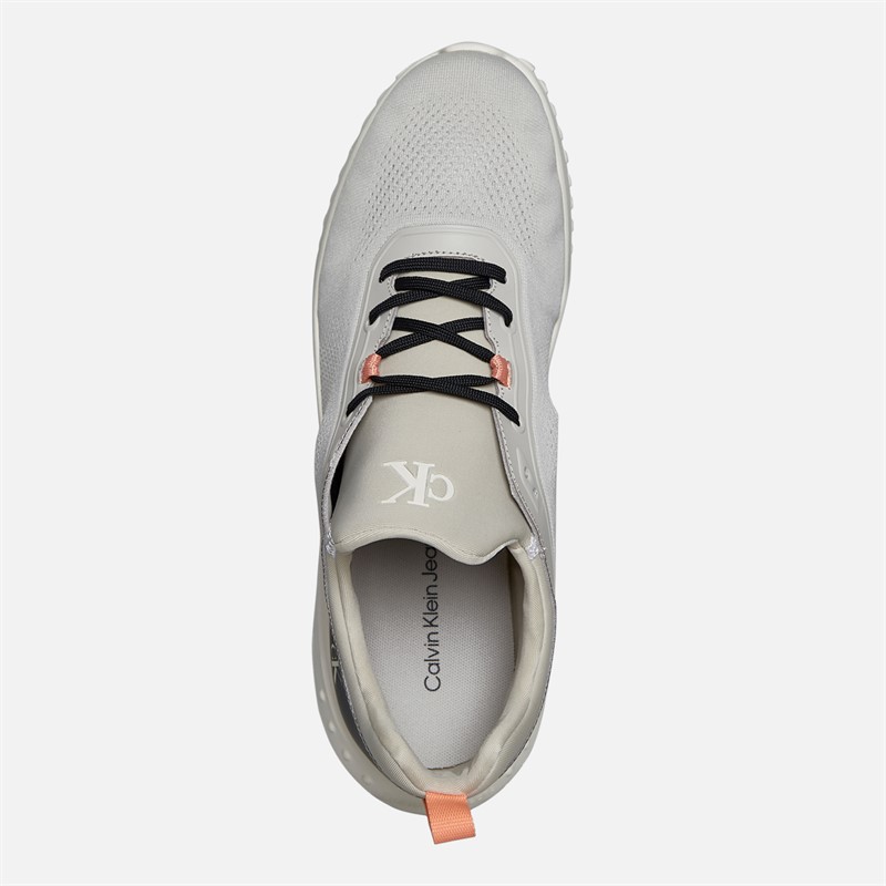 Calvin Klein Jeans Mens Eva Runner Trainers Moonstruck/Creamy White/Orange