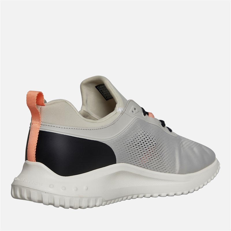 Calvin Klein Jeans Mens Eva Runner Trainers Moonstruck/Creamy White/Orange