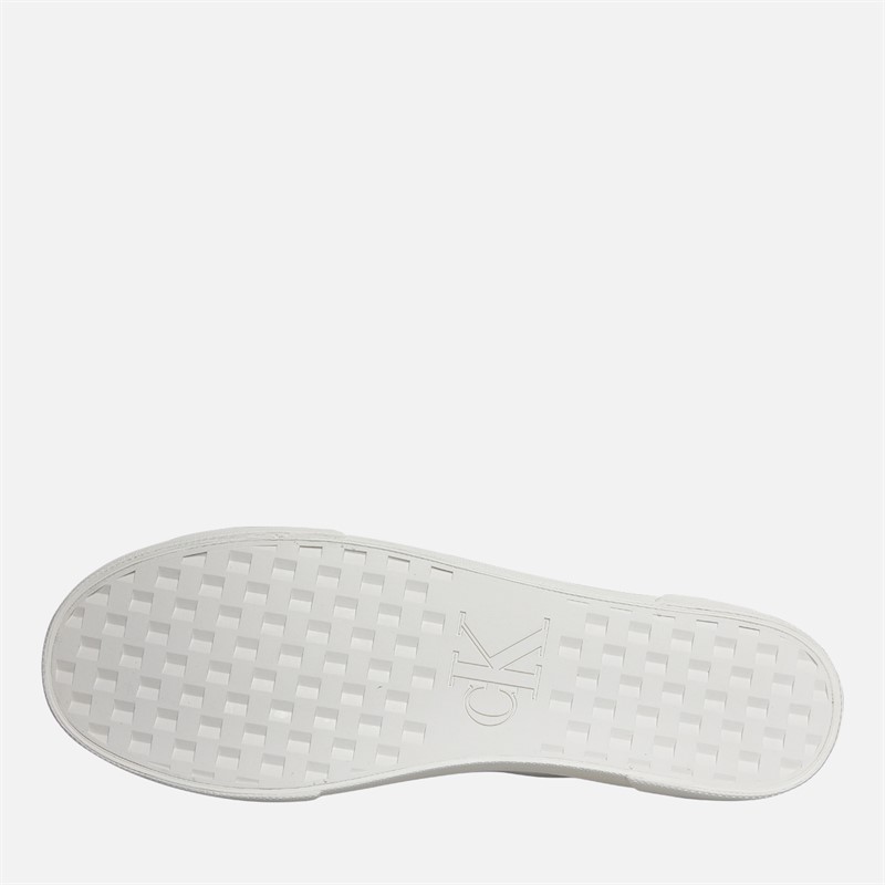 Calvin Klein Jeans Mens Monaco Vulc Trainers Triple Bright White
