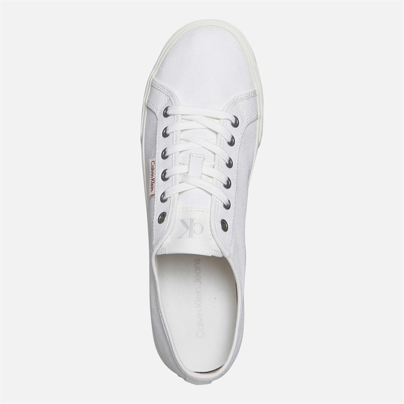 Calvin Klein Jeans Mens Monaco Vulc Trainers Triple Bright White