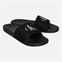 Calvin Klein Jeans Mens Canvas Logo Sliders Ck Black/White Jade