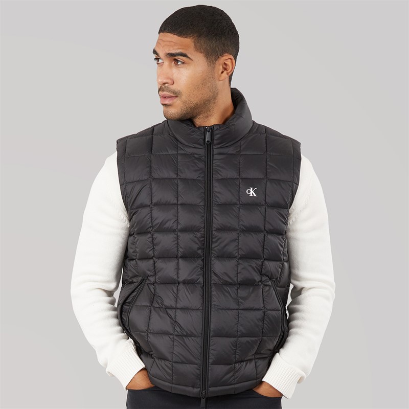 Calvin Klein Jeans Mens Ultra Lightweight Quilted Gilet Black