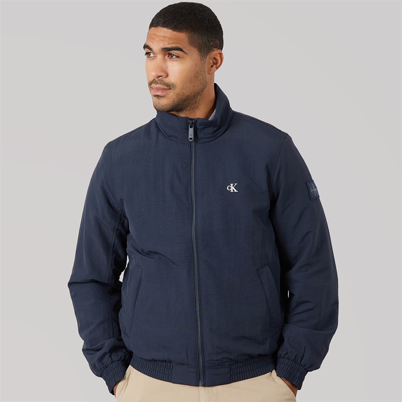 Calvin Klein Jeans Mens Padded Harrington Jacket Dark Sapphire