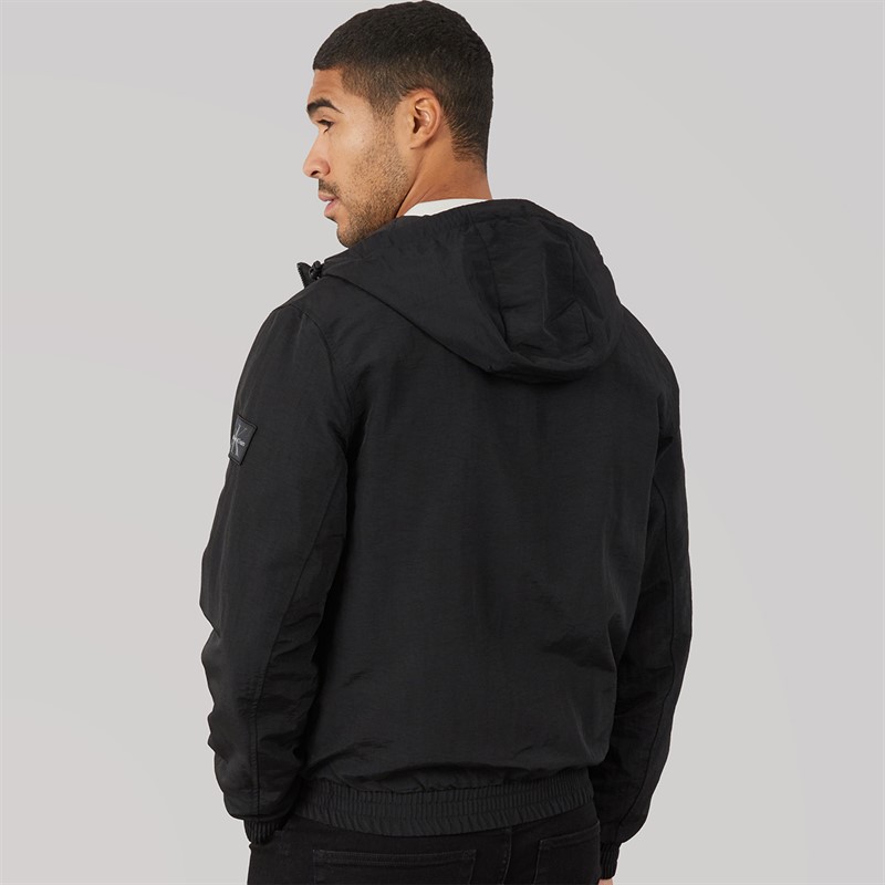 Calvin Klein Jeans Mens Padded Hooded Harrington Jacket Black