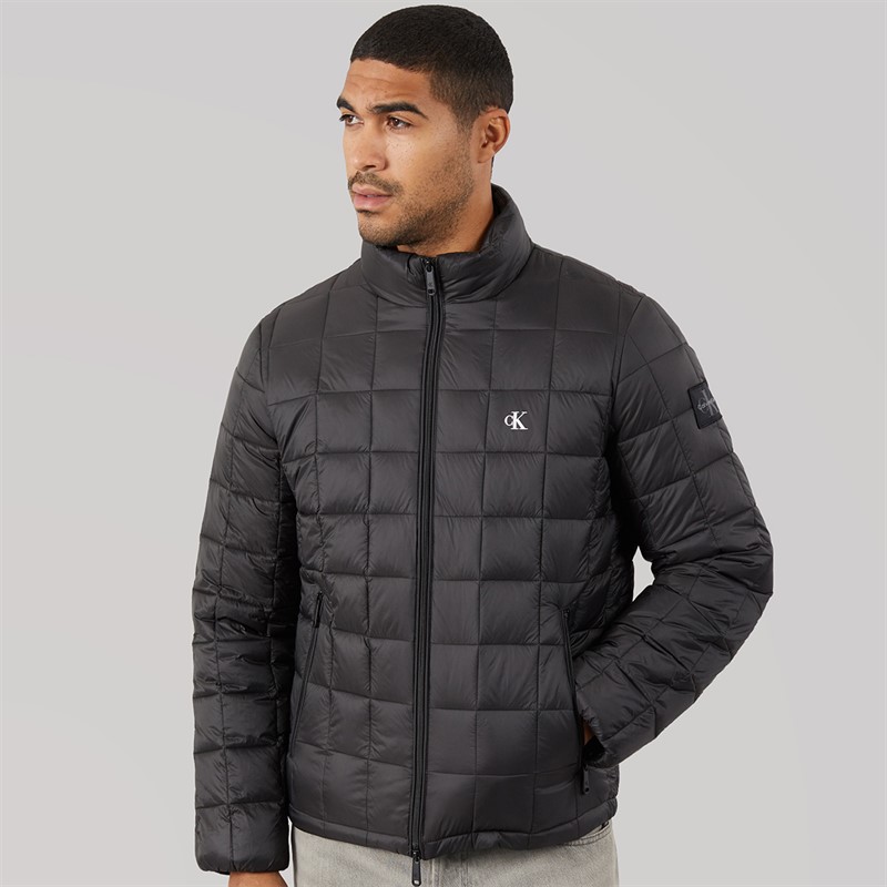 Calvin Klein Jeans Mens Ultra Lightweight Quilted Puffer Jacket Black