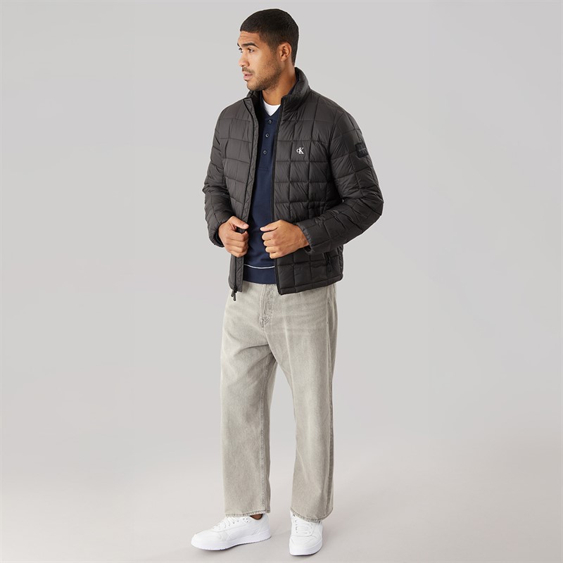 Calvin Klein Jeans Mens Ultra Lightweight Quilted Puffer Jacket Black