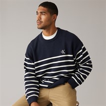 Calvin Klein Jeans Mens Crew Neck Jumper Dark Sapphire
