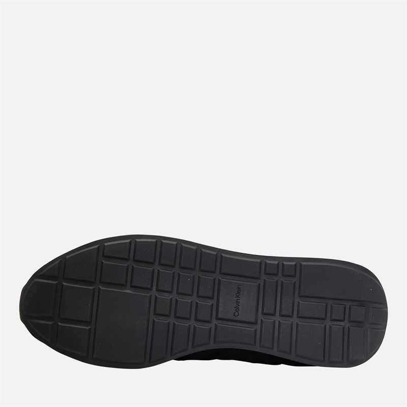 Calvin Klein Jeans Mens Retro Runner Sock Liner Trainers Black/Bright White