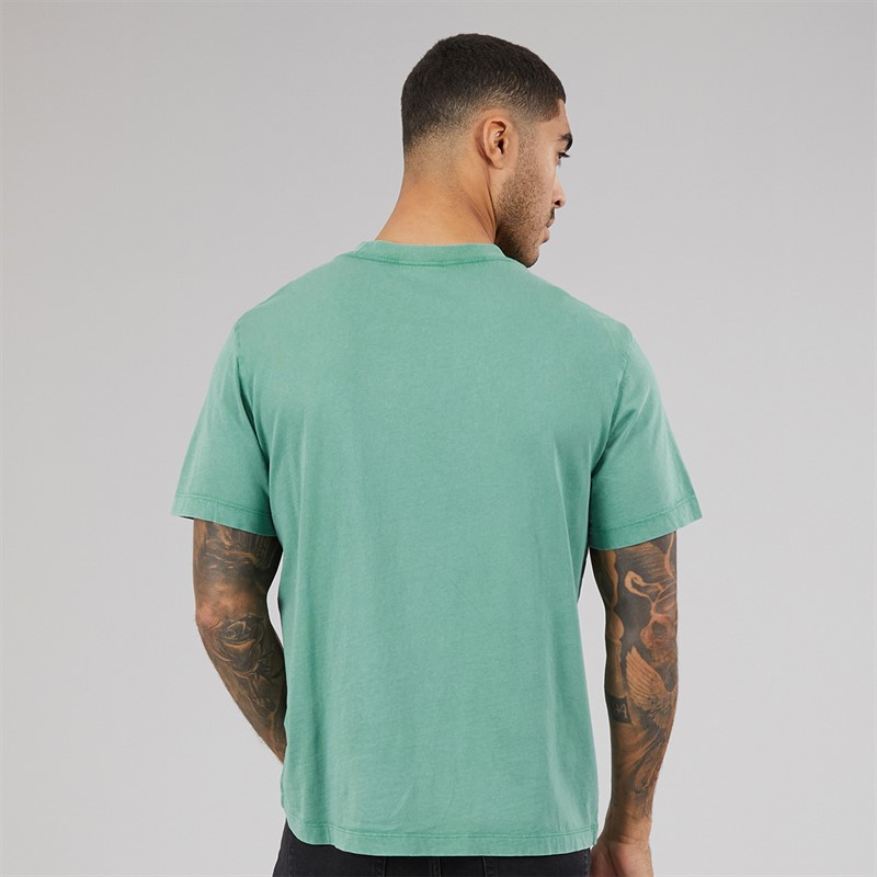 Calvin Klein Jeans Mens Short Sleeve 20s Acid Wash T-Shirt Wild Green
