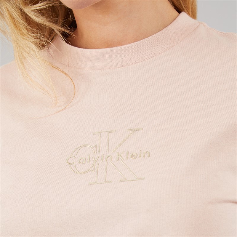 Calvin Klein Jeans Womens Classic Foil Mono T-Shirt Tuscan Wind
