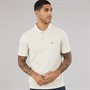 Calvin Klein Jeans Mens Short Sleeve Monogram Pique Polo Shirt Oatmeal