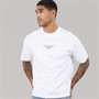 Calvin Klein Jeans Mens Short Sleeve Logo Relaxed Fit CKJ Graphic T-Shirt Brilliant White