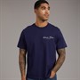Calvin Klein Jeans Mens Short Sleeve Embroidered Logo T-Shirt Evening Blue
