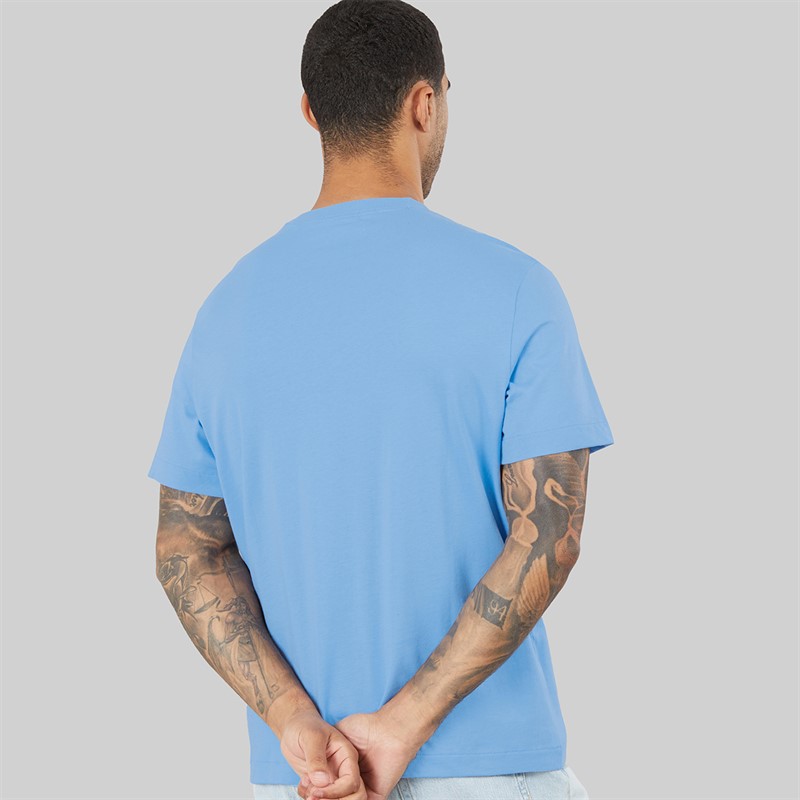 Calvin Klein Jeans Mens Short Sleeve Relaxed Fit Monogram T-Shirt Blue Descent