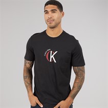 Calvin Klein Jeans Mens Short Sleeve CKJ Logo Graphic T-Shirt Black