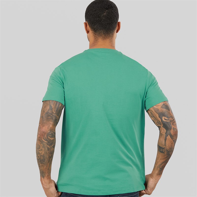 Calvin Klein Jeans Mens Short Sleeve Classic Monogram Logo T-Shirt Wild Green