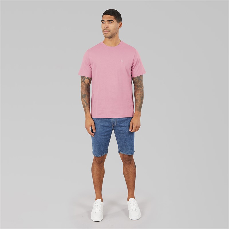 Calvin Klein Jeans Mens Short Sleeve Easy Monogram T-Shirt Orchid Haze