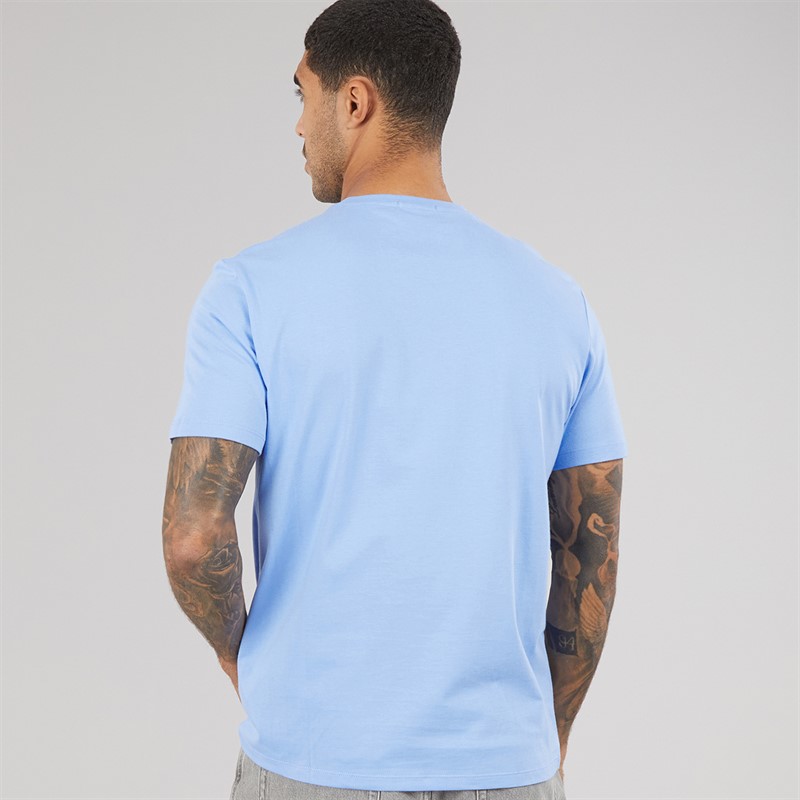 Calvin Klein Jeans Mens Short Sleeve Classic Monogram Logo T-Shirt Blue Descent