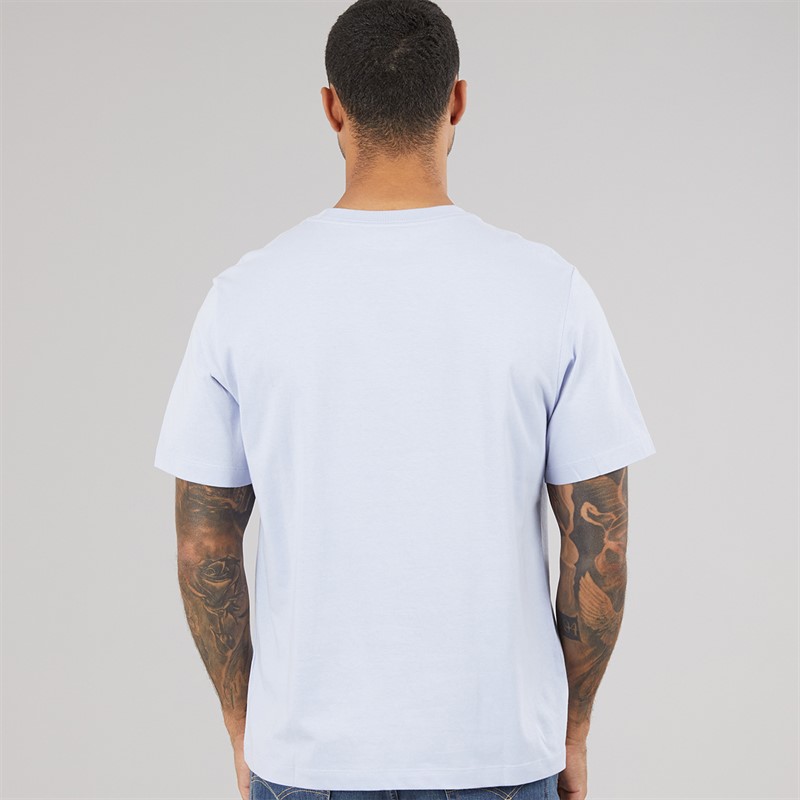 Calvin Klein Jeans Mens Short Sleeve Relaxed Fit Logo Graphic T-Shirt Casual Blue