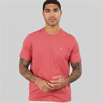 Calvin Klein Jeans Mens Short Sleeve Classic Monogram Logo T-Shirt Brilliant Pink