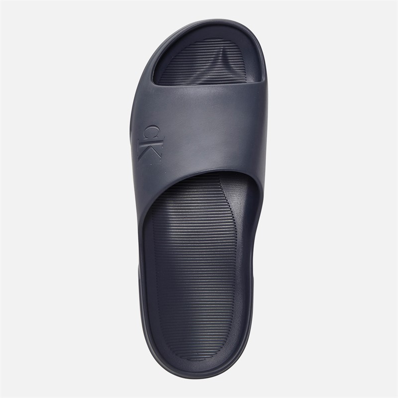 Calvin Klein Jeans Mens Chunky Sliders Iron Gate