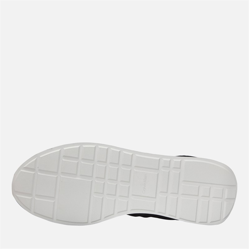 Calvin Klein Jeans Mens Retro Runner Trainers Black/Stormfront/Vaporous White