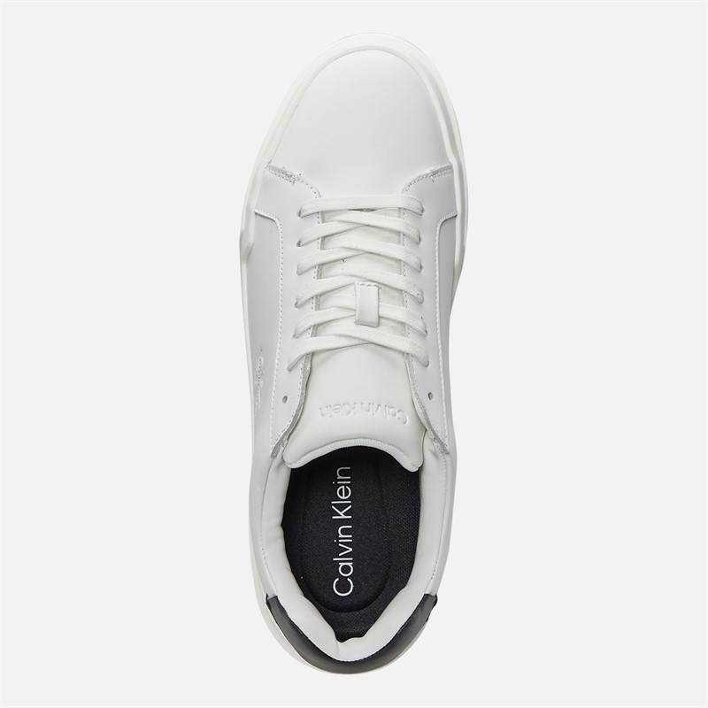 Calvin Klein Jeans Mens Chunky Cupsole Trainers Bright White/Black