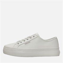 Calvin Klein Jeans Womens VULC Flatform Trainers Lily White