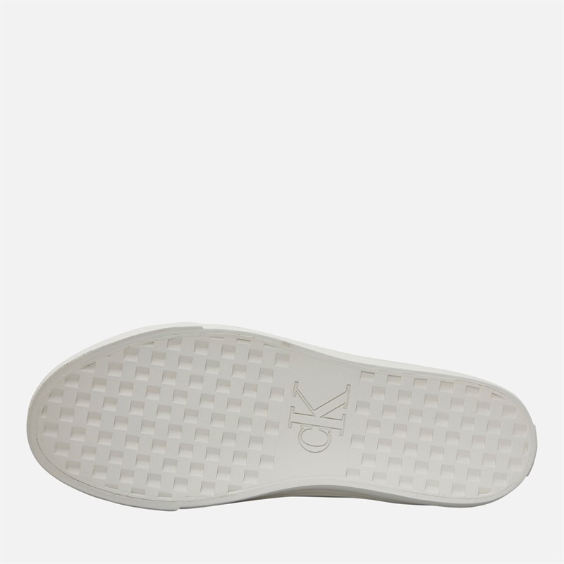 Calvin Klein Jeans Womens VULC Flatform Trainers Lily White