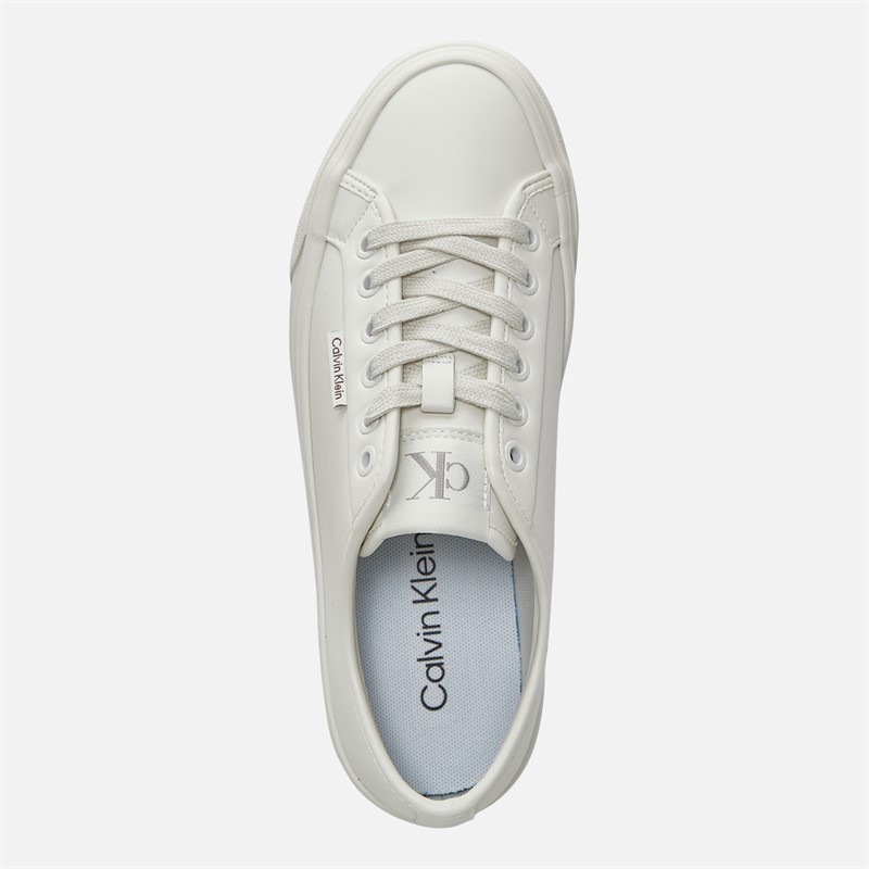 Calvin Klein Jeans Womens VULC Flatform Trainers Lily White
